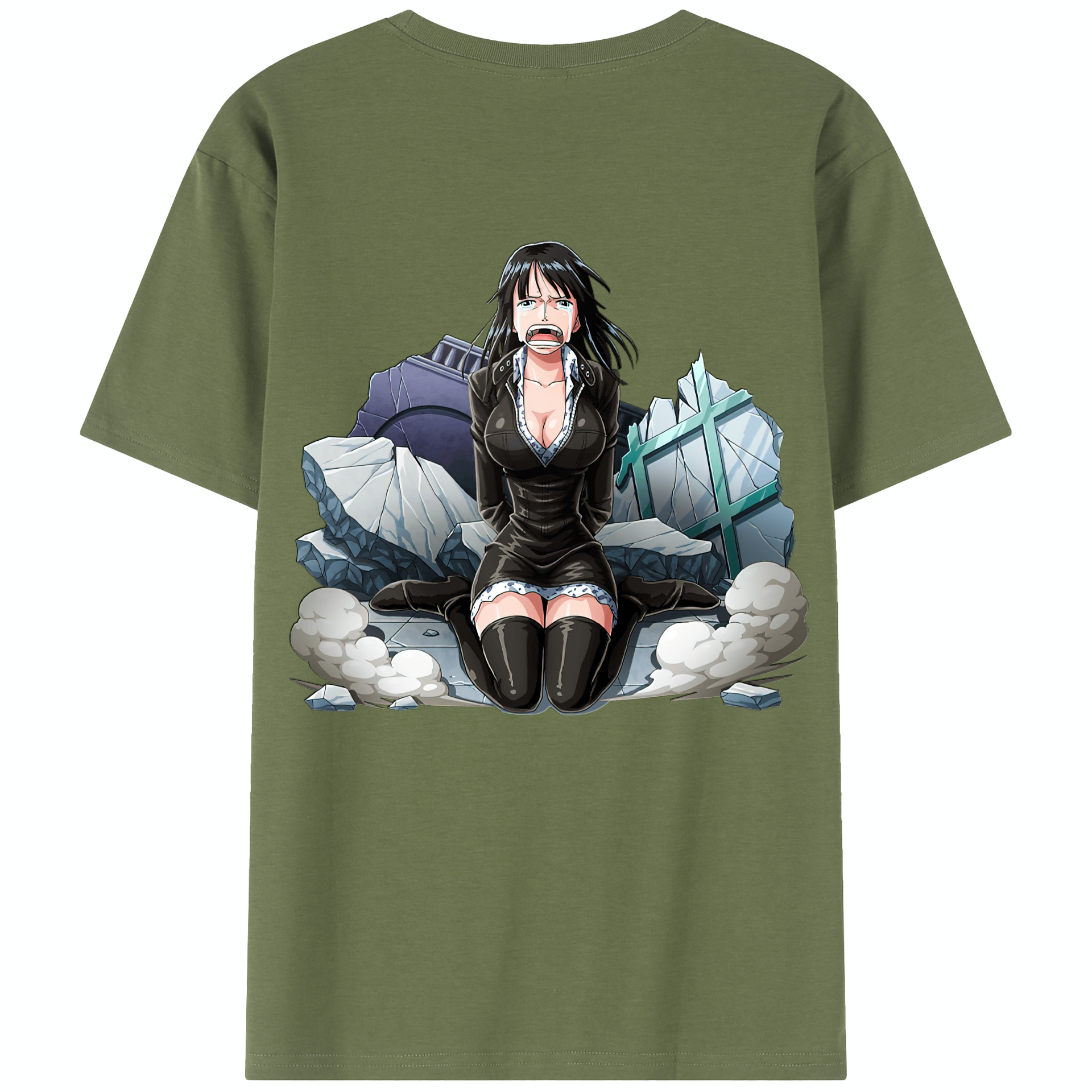 ワンピース ニコ・ロビン ONE PIECE Nico Robin 綿100％半袖Tシャツ（背面プリント）